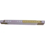 Metr skládací dřevěný Profi Metria 2 m bíložlutá