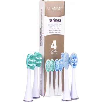 Náhradní hlavice k elektrickému kartáčku Koncovky pro Vitammy Platinum A Vitammy Pearl+ (4 ks)