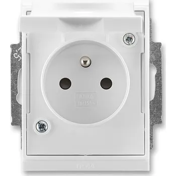 vypínač Zásuvka jednonásobná, IP44 ABB Element, bílá/bílá 5518E-A02999 03