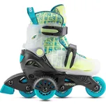 Dětské kolečkové brusle Cariboo Step One, modro-zelené Velikost brusle: 30-33