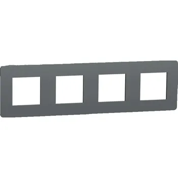 Čtyřrámeček Unica Studio Color Dark Grey/Černý Schneider NU280822