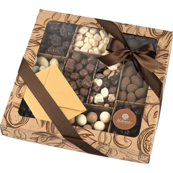 Dárkový potravinový koš NUTSMAN dárková sada - dražované plody