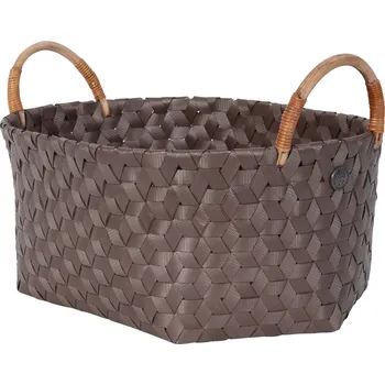 Úložný box HANDED BY Úložný koš oválný s úchyty M Dimensional, taupe