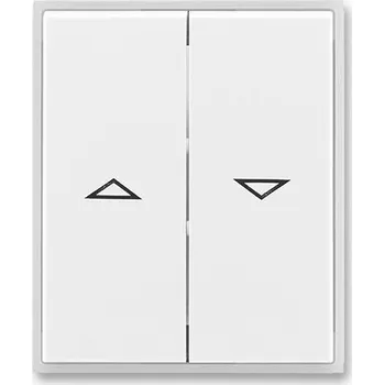 vypínač Kryt spínače žaluziového kolébkového, dělený, s potiskem bílá/ledová bílá 3558E-A00662 01 ABB Time