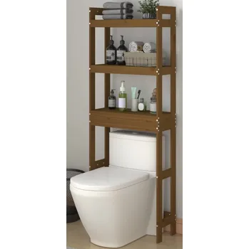 Koupelnový nábytek Toaletní regál 63 x 26 x 171 cm medově hnědý