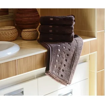 Ručník Polášek Holešov Zora tmavě hnědá 100% bavlna Hnědá Ručník 50x100