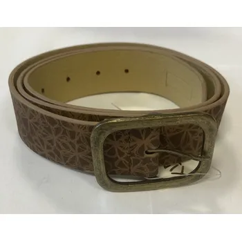 Opasek matix Pánský koženkový pásek brown flower belt brown
