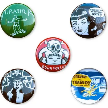 thrasher Odznaky usual suspect buttons (5 pack)