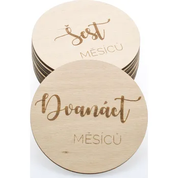 Dřevěná hračka Dřevěné Milnikové kartičky Kulaté