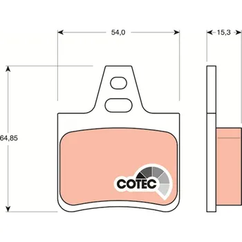 Brzdová destička Sada brzdových destiček, kotoučová brzda TRW GDB1247