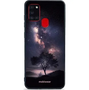 Pouzdro na mobilní telefon Lesklý kryt Mobiwear Glossy - Samsung Galaxy A21S - G005G Strom s galaxií (Prémiové lesklé pouzdro, obal, kryt Mobiwear Glossy na mobil Samsung Galaxy A21S - G005G Strom s galaxií, materiál Plast + TPU silikon - krytí po všech stranách, neošoupatelný)