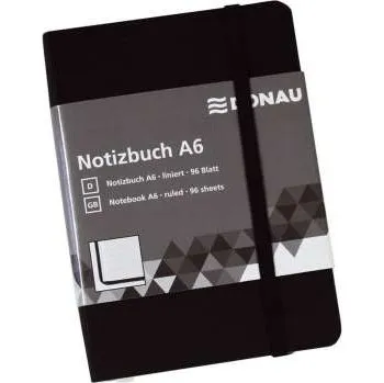 Zápisník Zápisník DONAU - A6, linkovaný, černý