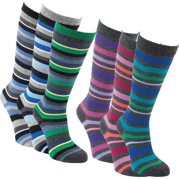 Dětské barevné pruhované bavlněné podkolenky RS 23-26 mix - CHLAPEC