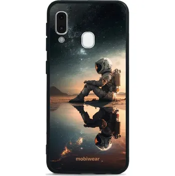 Lesklý kryt Mobiwear Glossy - Samsung Galaxy A20e - G003G Astronaut na samotce (Prémiové lesklé pouzdro, obal, kryt Mobiwear Glossy na mobil Samsung Galaxy A20e - G003G Astronaut na samotce, materiál Plast + TPU silikon - krytí po všech stranách,)