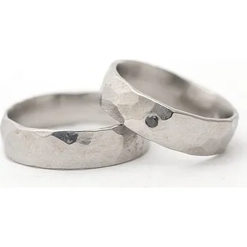 Prsten Kované snubní prsteny Natura a černý diamant 1,7 mm