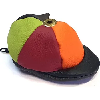 Kožená klíčenka „čepička“