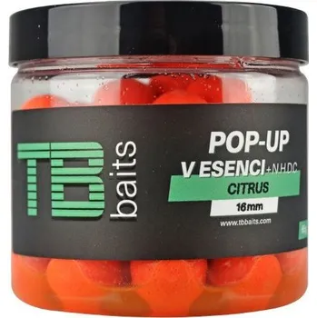 Nástraha TB Baits Plovoucí Boilie Pop-Up Orange Citrus + NHDC 65 g - 16 mm