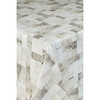 ubrus Ubrus PVC 6744410 dřevěné hranoly šedé 20 m x 140 cm