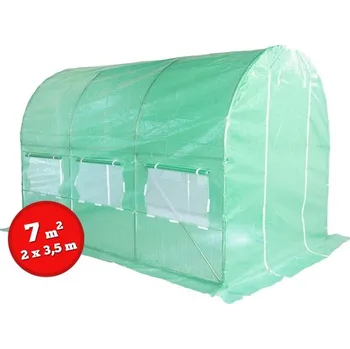 Skleník 2x3,5m - 7m2 zelený foliovnik