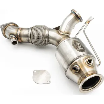 Zadní díl výfuku RM Motors Downpipe BMW G30 540d B57 + KATALYZÁTOR HJS 200 cpsi EURO 6