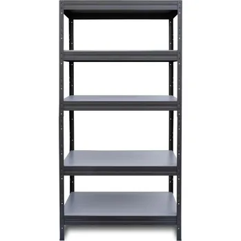 Dílenský regál Regál 180x90x40cm 5 polic šedá