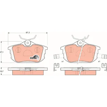 Brzdová destička Sada brzdových destiček, kotoučová brzda TRW GDB1314