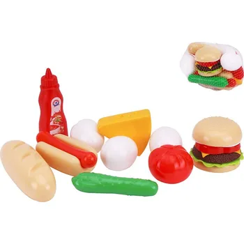 Dětská kuchyňka Fast food set 11ks potravin v síťce