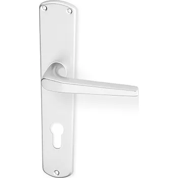 Dveřní kování ACT SERVIS ACT - Monte HR Provedení: PZ (vložkový zámek), Povrch: F1 - stříbrný elox, Rozteč: 72 mm