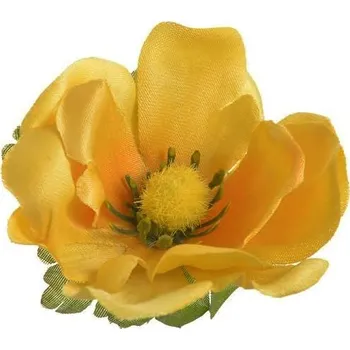 umělá květina Hlavička anemone 7 cm - žlutá - 1ks