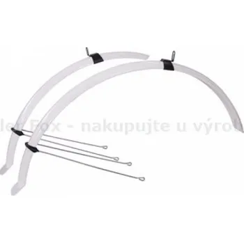 Blatník na kolo BASIC blatníky Mudguard bílé pár