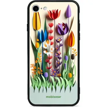 Pouzdro na mobilní telefon Lesklý kryt Mobiwear Glossy - Apple iPhone SE (2020) - G015G Barevné květinky (Prémiové lesklé pouzdro, obal, kryt Mobiwear Glossy na mobil Apple iPhone SE (2020) - G015G Barevné květinky, materiál Plast + TPU silikon - krytí po všech stranách,)