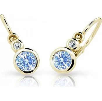 Šperk Cutie Kids Jewellery c1984-10-70-x-1 Zlaté dětské náušnice na brizuru Cutie C1984 Arctic Blue GBEYM-00155