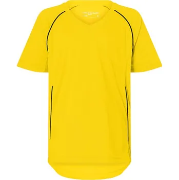 Chlapecké tričko James&Nicholson Dětské funkční triko JN386K Yellow-Black L (134/140)