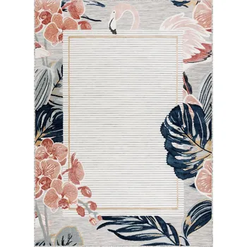 Koberec Dywany Łuszczów Kusový koberec Botanic 65240 Flamingo grey Rozměry koberců: 157x220
