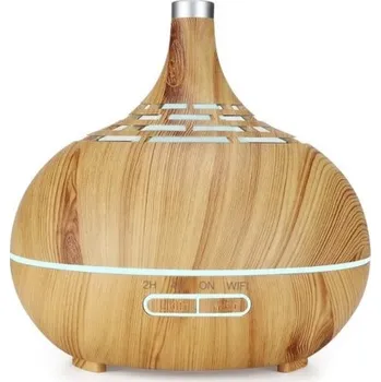 Aroma difuzér Hütermann W150 aroma difuzér 400ml světlé dřevo - ultrazvukový, 7 LED barev, dálkové ovládání