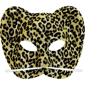 Karnevalová maska Leopardí škraboška se třpytkami