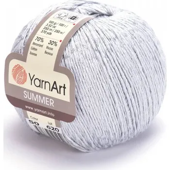 Galanterie YarnArt YARN ART Summer 50 šedo-stříbrná