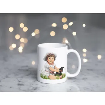 holčička a kočička - léto