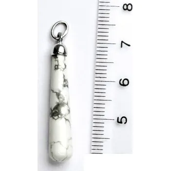 Přívěsek Stříbrný přívěsek přírodní magnezit - P41 (Stříbrný přívěsek s magnezitem)