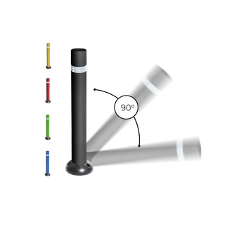 Benito Ohebný zahrazovací parkovací sloupek Flex s montážní patkou Velikost: S montážní patkou