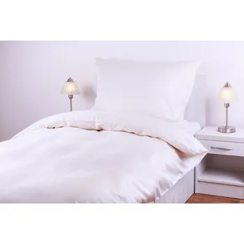 Povlečení JAN peří Povlečení bavlněný satén - smetanové - Povlečení bavlněný satén - smetanové - souprava povlečení 70x90 + 140x200