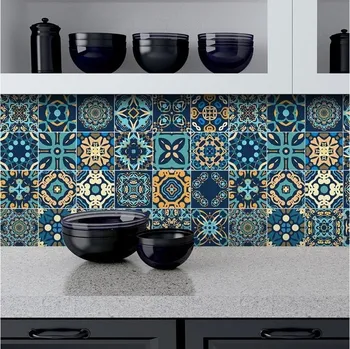 Samolepící dekorace Sada 9 dekorativních samolepek na zeď Ambiance Dizier, 10 x 10 cm ID_1260838