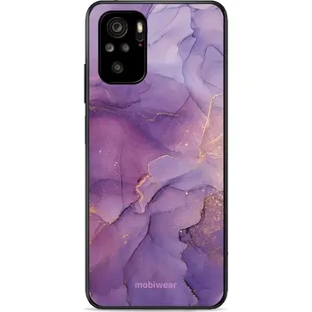 Pouzdro na mobilní telefon Lesklý kryt Mobiwear Glossy - Xiaomi Redmi Note 10s - G050G - Fialový mramor (Prémiové lesklé pouzdro, obal, kryt Mobiwear Glossy na mobil Xiaomi Redmi Note 10s - G050G - Fialový mramor, materiál Plast + TPU silikon - krytí po všech stranách, neošoupateln
