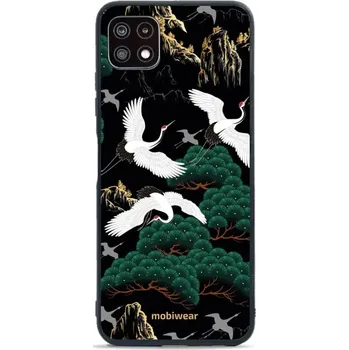 Pouzdro na mobilní telefon Lesklý kryt Mobiwear Glossy - Samsung Galaxy A22 5G - G042G - Jeřábi (Prémiové lesklé pouzdro, obal, kryt Mobiwear Glossy na mobil Samsung Galaxy A22 5G - G042G - Jeřábi, materiál Plast + TPU silikon - krytí po všech stranách, neošoupatelný potisk, tenké)