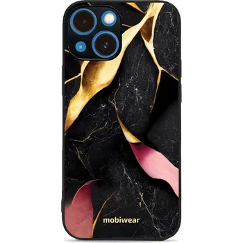 Pouzdro na mobilní telefon Lesklý kryt Mobiwear Glossy - Apple iPhone 13 Mini - G021G Černý a zlatavý mramor (Prémiové lesklé pouzdro, obal, kryt Mobiwear Glossy na mobil Apple iPhone 13 Mini - G021G Černý a zlatavý mramor, materiál Plast + TPU silikon - krytí po všech stranách,)