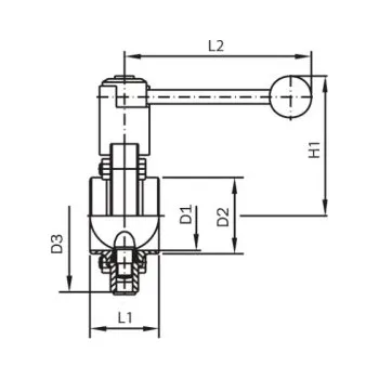 Ventil Klapka AWH-1.4301-Silikon-S/S: DN 40