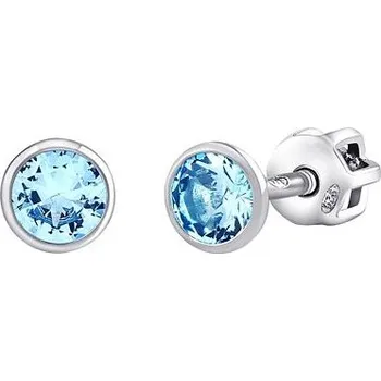 Náušnice Modré náušnice pecky Jenis s Brilliance Zirconia 4 mm SILVEGOB70604SBDLB
