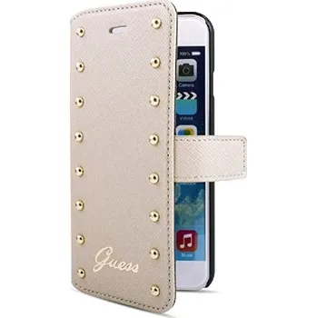 Pouzdro na mobilní telefon Pouzdro Guess (GUFLBKP6LSAC) Folio pro Apple iPhone 6 Plus béžové