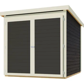 Přístřešek na auto LANIT PLAST Dřevěná garáž KARIBU FAHRRADGARAGE (38646) terragrau LG3040