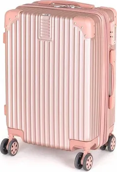 Cestovní kufr Pretty Up ABS25 S zlatý/růžový
